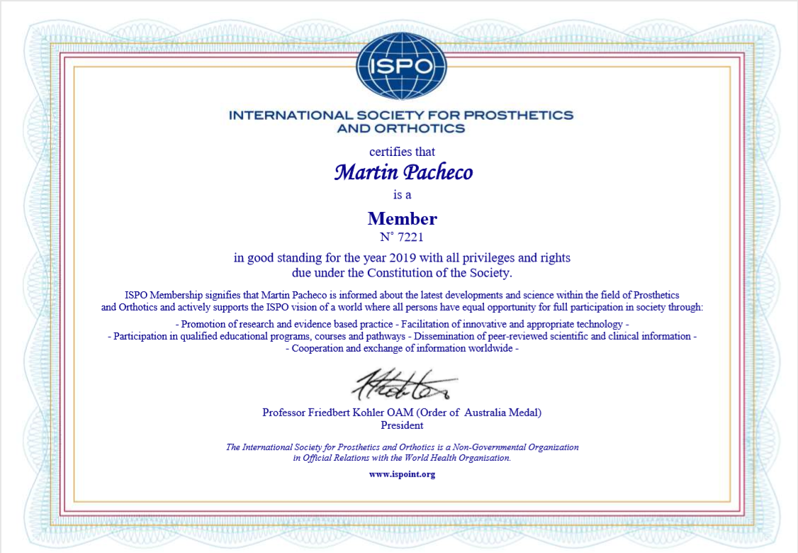 Martin Duran - Membresia ISPO 2019